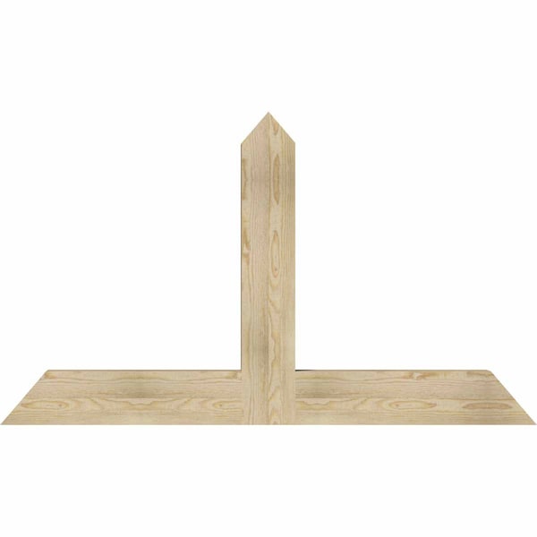 Ekena Millwork Portland Rough Sawn Timber Gable Bracket, Douglas Fir, 60"W x 35"H x 4"D x 6"F, 14/12 Pitch GBW060X35X0406POR00RDF - main